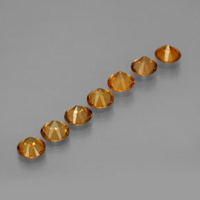 Zircon Gemstone in 4 mm (calibrated) Size for Sale, Zircon Stone in Yellow Golden Color