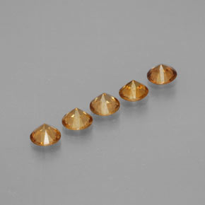 Zircon Gemstone in 4 mm (calibrated) Size for Sale, Zircon Stone in Yellow Golden Color
