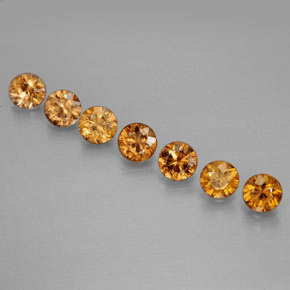2.02 ct Gold Zircon Gemstone, Zircon Gem in Diamond-Cut Shape for Sale.