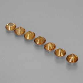 Zircon Gemstone in 3.8 mm Size for Sale, Zircon Stone in Yellow Golden Color