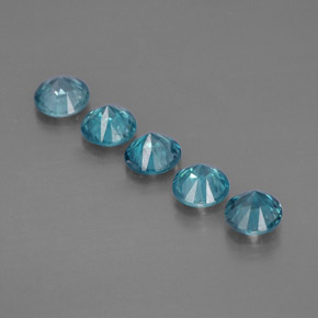 Zircon Gemstone in 4.5 mm Size for Sale, Zircon Stone in Blue Color