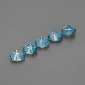 Zircon Gemstone in 4.3 mm Size for Sale, Zircon Stone in Blue Color