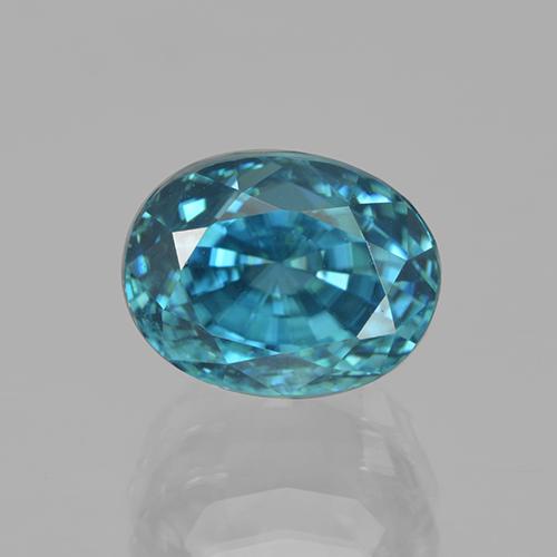 6ct Oval Facet Blue Zircon Gem for sale 6ct Oval Facet Blue Zircon Gem (ID: 317046)