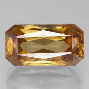 8.32 ct Yellow Zircon Gemstone, Zircon Gem in Octagon / Scissor Cut Shape for Sale.