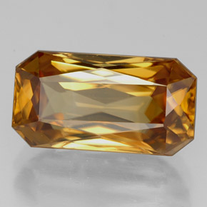 8.32 ct Yellow Zircon Stone, Natural Zircon in Octagon / Scissor Cut Shape for Sale