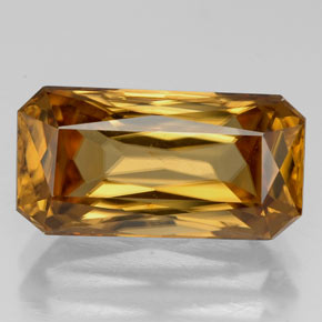 8.12 ct Gold Zircon Gemstone, Zircon Gem in Octagon / Scissor Cut Shape for Sale.