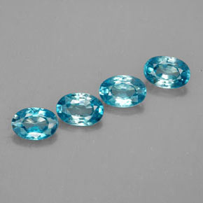 2.77 ct Blue Zircon Stone, Natural Zircon in Oval Facet Shape for Sale