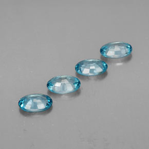 Zircon Gemstone in 6 x 4 mm (calibrated) Size for Sale, Zircon Stone in Blue Color