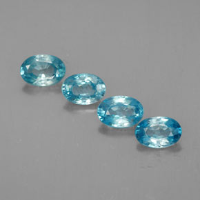 2.79 ct Blue Zircon Gemstone, Zircon Gem in Oval Facet Shape for Sale.