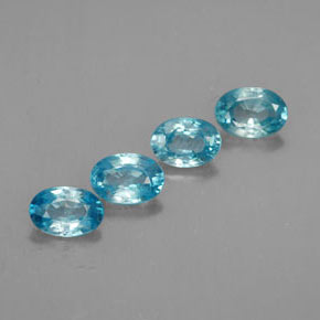 2.79 ct Blue Zircon Stone, Natural Zircon in Oval Facet Shape for Sale