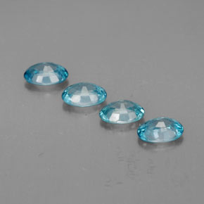 Zircon Gemstones in 6 x 4.1 mm Size for Sale, Zircon Stones in Blue Color