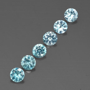 2.65 ct Blue Zircon Stone, Natural Zircon in Diamond-Cut Shape for Sale