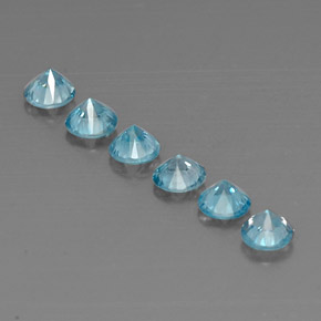 Zircon Gemstone in 4.6 mm Size for Sale, Zircon Stone in Blue Color