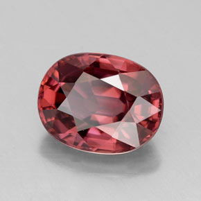 3.29 ct Red Zircon Stone, Natural Zircon in Oval Facet Shape for Sale