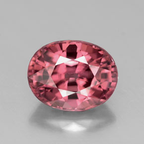 3.22 ct Pink Zircon Gemstone, Zircon Gem in Oval Facet Shape for Sale.