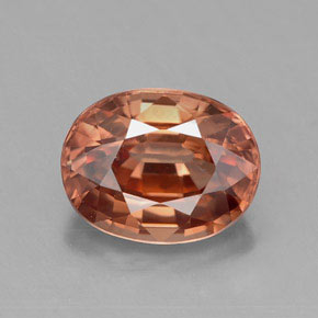 3.10 ct Orange Zircon Gemstone, Zircon Gem in Oval Facet Shape for Sale.