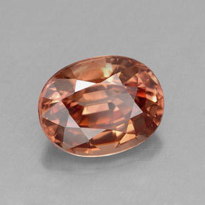 3.10 ct Orange Zircon Stone, Natural Zircon in Oval Facet Shape for Sale