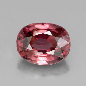 3.35 ct Pink Zircon Gemstone, Zircon Gem in Oval Facet Shape for Sale.