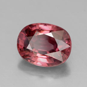 3.35 ct Pink Zircon Stone, Natural Zircon in Oval Facet Shape for Sale