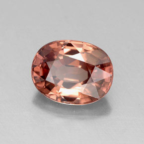 3.26 ct Orange Zircon Stone, Natural Zircon in Oval Facet Shape for Sale