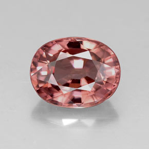 3.26 ct Pink Zircon Gemstone, Zircon Gem in Oval Facet Shape for Sale.