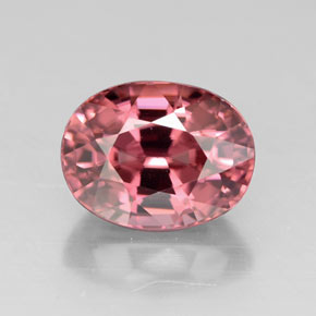 3.58 ct Pink Zircon Gemstone, Zircon Gem in Oval Facet Shape for Sale.
