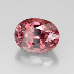 3.58 ct Pink Zircon Stone, Natural Zircon in Oval Facet Shape for Sale