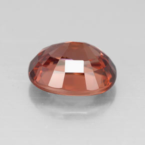 Zircon Gemstone in 9 x 7 mm (calibrated) Size for Sale, Zircon Stone in Warm Red Color