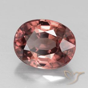 3.33 ct Red Zircon Stone, Natural Zircon in Oval Facet Shape for Sale