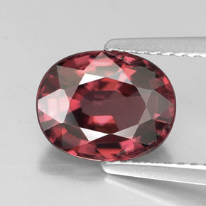 2.94 ct Pink Zircon Gemstone, Zircon Gem in Oval Facet Shape for Sale.