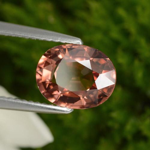 3.07 ct Pink Zircon Stone, Natural Zircon in Oval Facet Shape for Sale