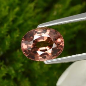 2.95 ct Pink Zircon Gemstone, Zircon Gem in Oval Facet Shape for Sale.