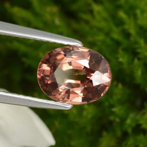 2.95 ct Pink Zircon Stone, Natural Zircon in Oval Facet Shape for Sale