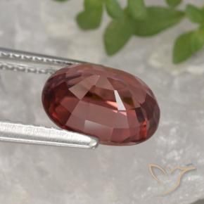 Zircon Gemstone in 9 x 7 mm (calibrated) Size for Sale, Zircon Stone in Wine Red Color