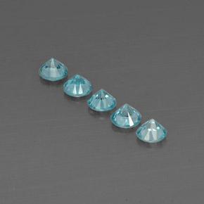 Zircon Gemstones in 4.7 mm Size for Sale, Zircon Stones in Light Blue Color
