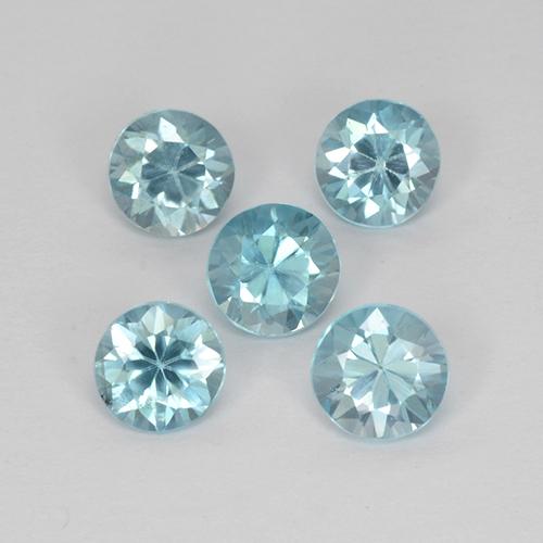 Azul claro Circón Gema - 0.5ct Corte Diamante (ID: 318667)
