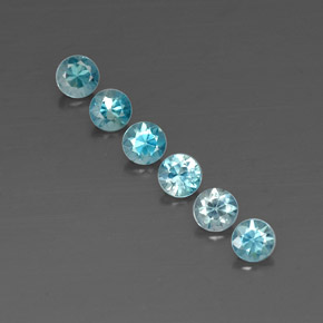 3.09 ct Blue Zircon Gemstone, Zircon Gem in Diamond-Cut Shape for Sale.