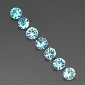 3.56 ct Blue Zircon Gemstone, Zircon Gem in Diamond-Cut Shape for Sale.