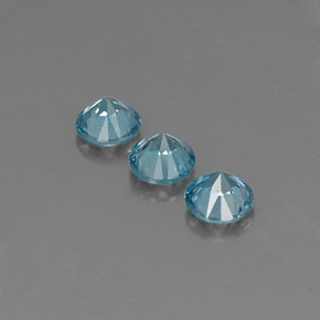 Zircon Gemstone in 4.6 mm Size for Sale, Zircon Stone in Blue Color