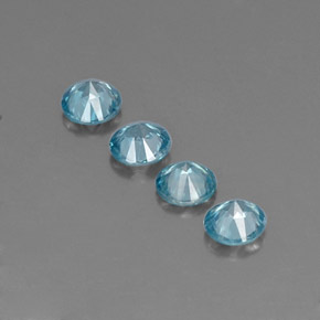 Zircon Gemstone in 4.2 mm Size for Sale, Zircon Stone in Blue Color