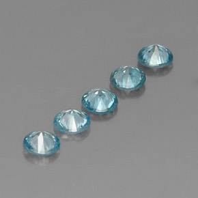 Zircon Gemstone in 4.4 mm Size for Sale, Zircon Stone in Blue Color