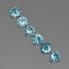 2.70 ct Blue Zircon Gemstone, Zircon Gem in Diamond-Cut Shape for Sale.