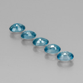 Zircon Gemstone in 6 x 4.2 mm Size for Sale, Zircon Stone in Blue Color