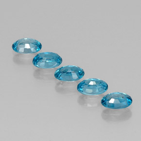 Zircon Gemstone in 6 x 4.2 mm Size for Sale, Zircon Stone in Blue Color