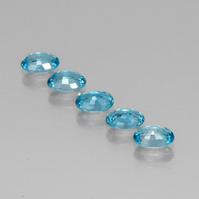 Zircon Gemstone in 6 x 4.2 mm Size for Sale, Zircon Stone in Blue Color