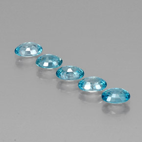 Zircon Gemstones in 6.1 x 4.2 mm Size for Sale, Zircon Stones in Blue Color