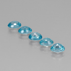 Zircon Gemstone in 6 x 4 mm (calibrated) Size for Sale, Zircon Stone in Blue Color