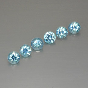3.55 ct Blue Zircon Gemstone, Zircon Gem in Diamond-Cut Shape for Sale.