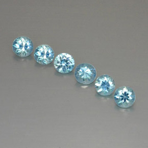 3.55 ct Blue Zircon Stone, Natural Zircon in Diamond-Cut Shape for Sale