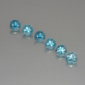 3.74 ct Blue Zircon Stone, Natural Zircon in Diamond-Cut Shape for Sale